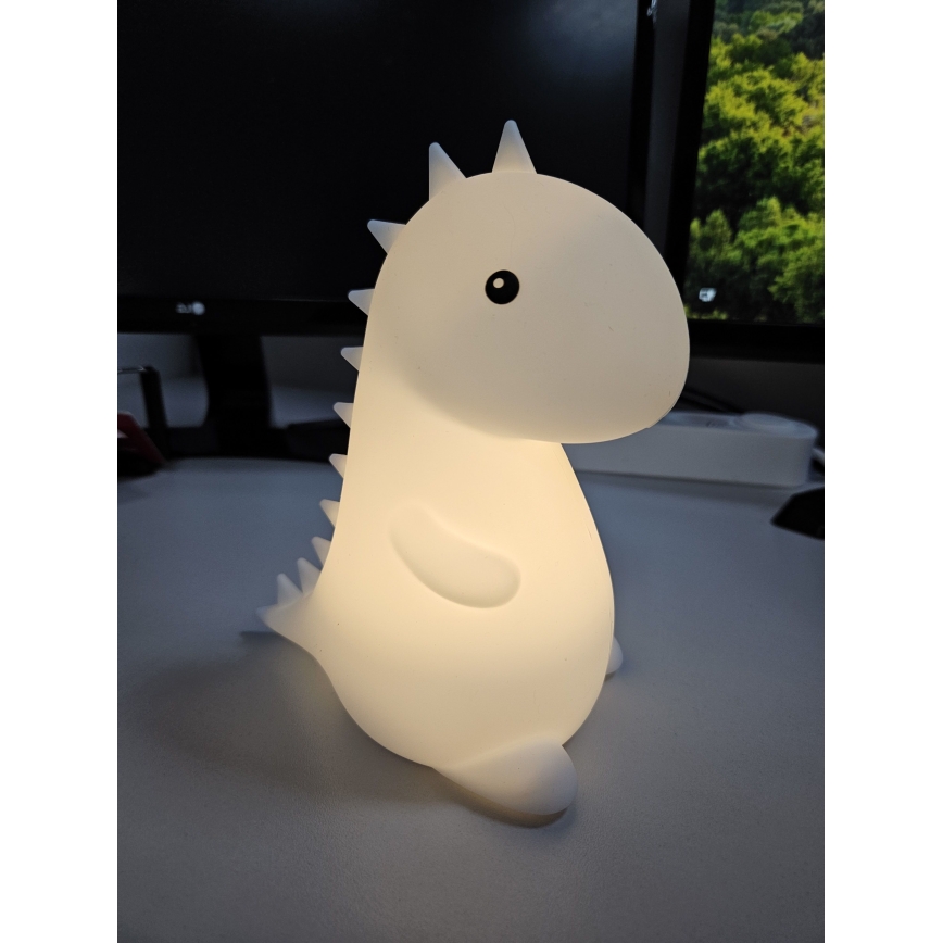 LED RGBW Zatemnitvena otroška svetilka na dotik LED/1W/5V USB 1200 mAh dinozaver