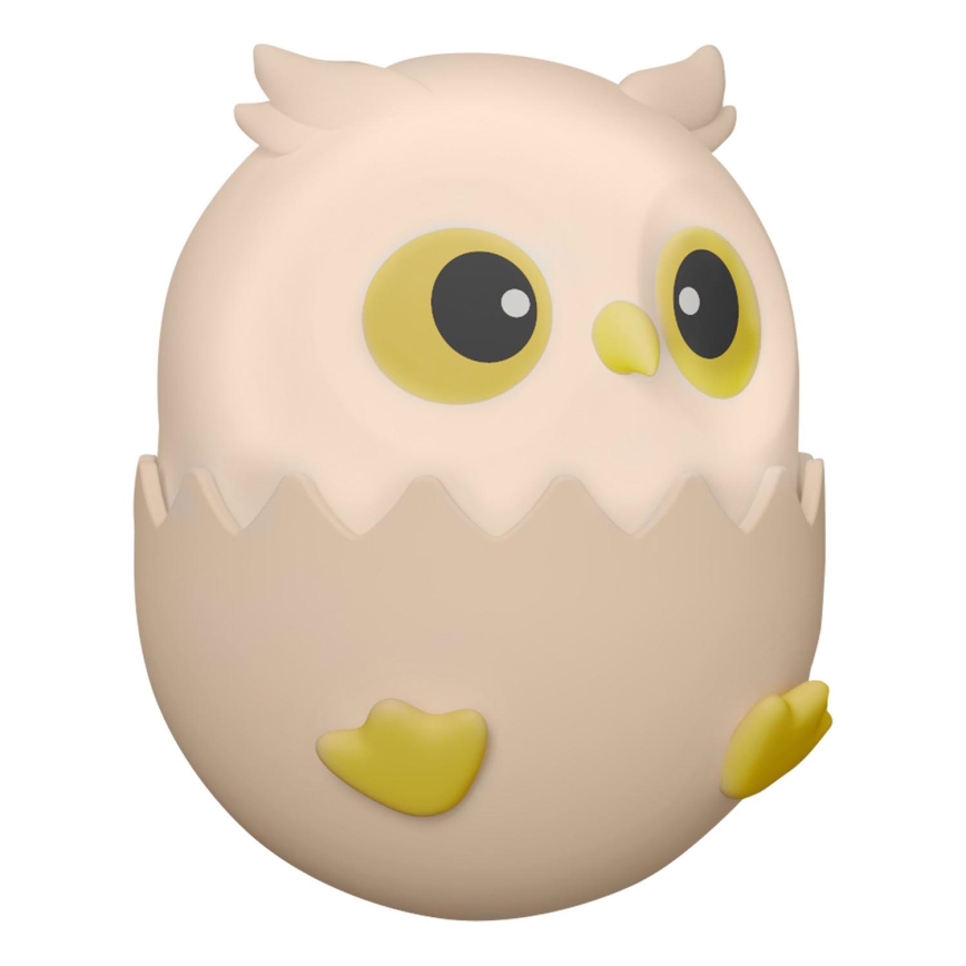LED RGBW Zatemnitvena otroška svetilka na dotik OWL LED/1W/5V USB 1200 mAh sova roza