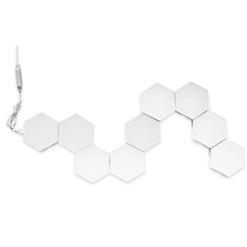 SET 9x LED RGBW Zatemnitvena stenska dekorativna svetilka MAYA LED/1W/230V + Daljinski upravljalnik