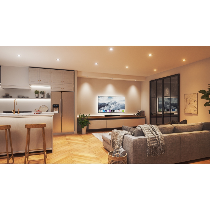 Nanoleaf - LED RGBW Zatemnitvena vgradna svetilka ESSENTIALS LED/6W/230V 2700-6500K CRI 90 Wi-Fi