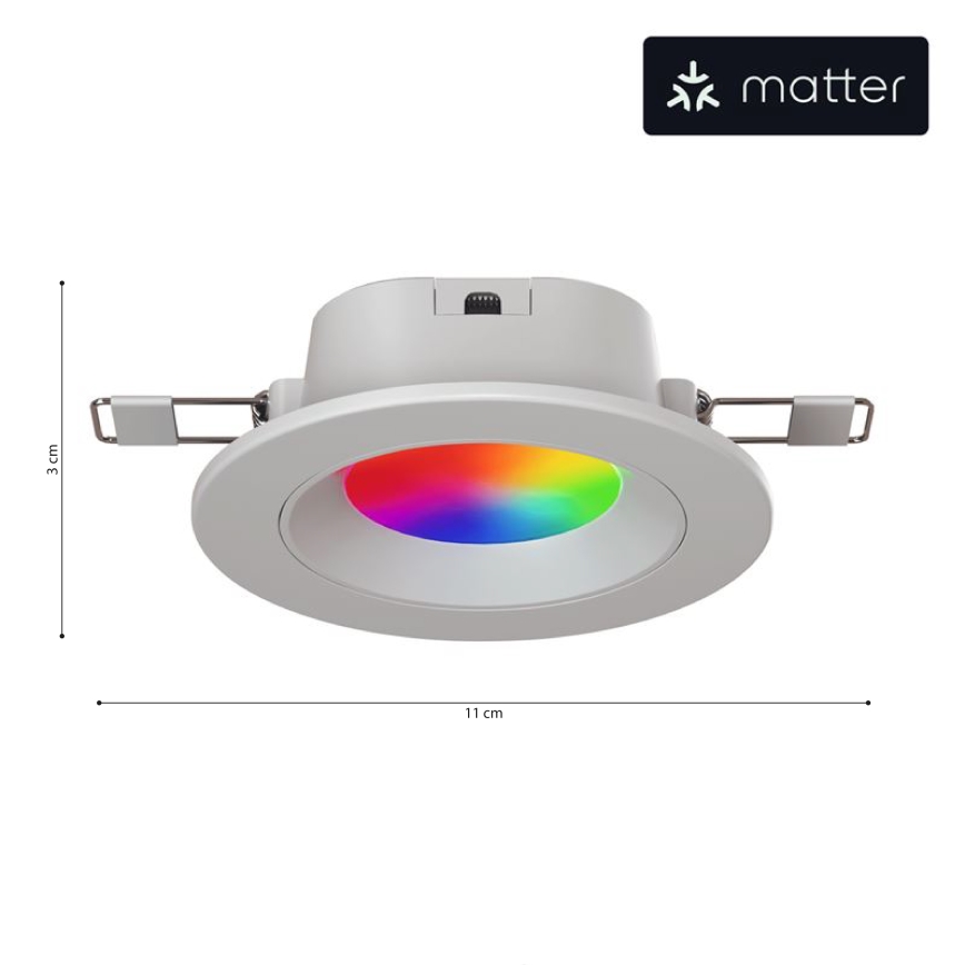 Nanoleaf - LED RGBW Zatemnitvena vgradna svetilka ESSENTIALS LED/6W/230V 2700-6500K CRI 90 Wi-Fi