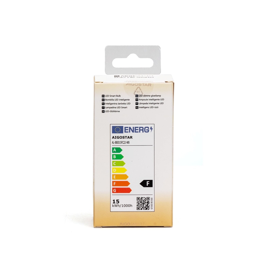 LED RGBW Zatemnitvena žarnica A60 E27/15W/230V 2700-6500K Wi-Fi - Aigostar