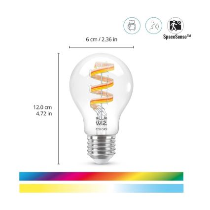 LED RGBW Zatemnitvena žarnica A60 E27/6,3W/230V 2200-6500K Wi-Fi - WiZ