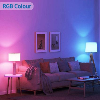 LED RGBW Zatemnitvena žarnica A60 E27/9W/230V 2700-6500K Wi-Fi - Aigostar