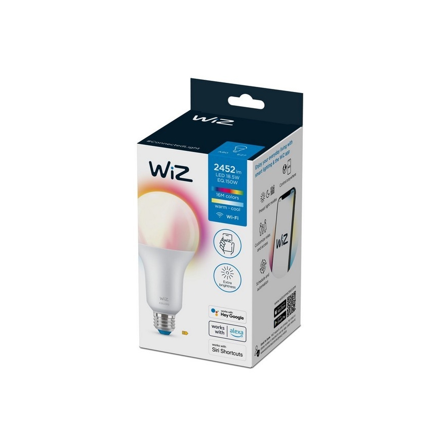LED RGBW Zatemnitvena žarnica A80 E27/18,5W/230V 2200-6500K CRI 90 Wi-Fi - WiZ