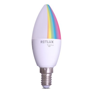 LED RGBW Zatemnitvena žarnica C37 E14/4,5W/230V 2700-6500K Wi-Fi Tuya