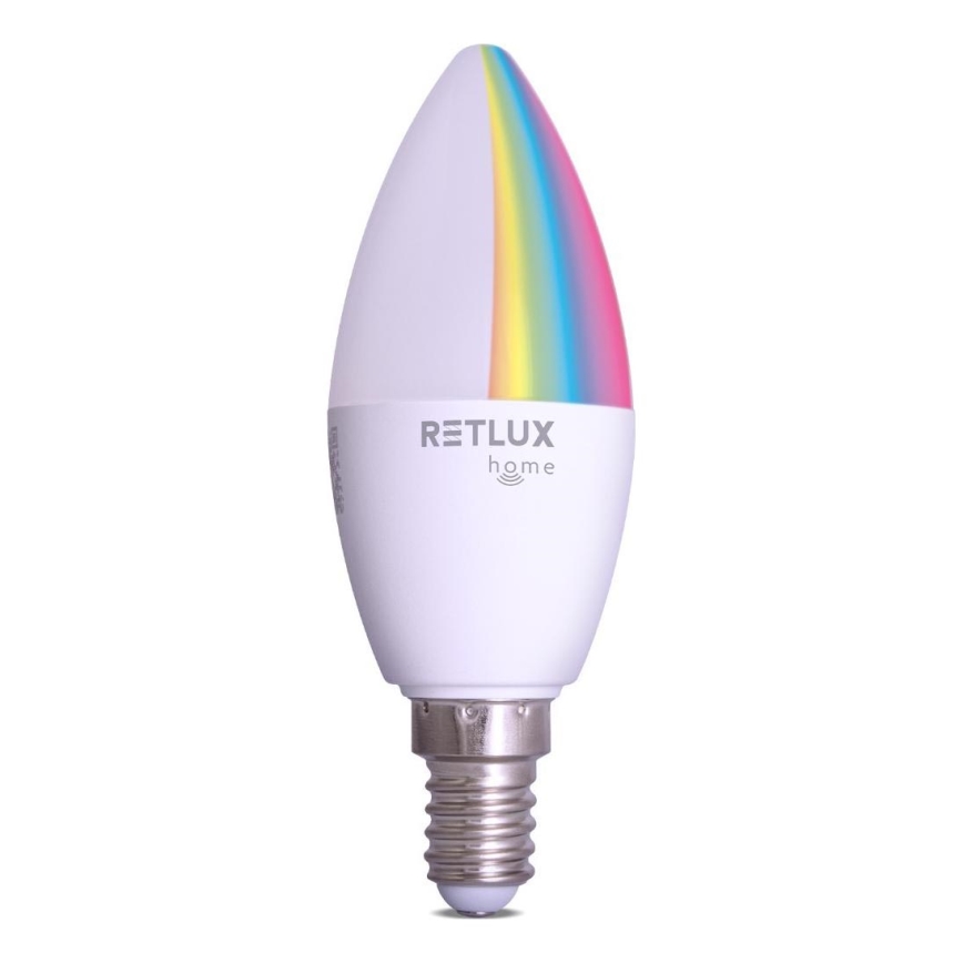 LED RGBW Zatemnitvena žarnica C37 E14/4,5W/230V 2700-6500K Wi-Fi Tuya