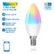 LED RGBW Zatemnitvena žarnica C37 E14/6,5W/230V 2700-6500K Wi-Fi - Aigostar
