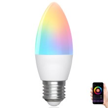 LED RGBW Zatemnitvena žarnica C37 E27/6,5W/230V 2700-6500K Wi-Fi - Aigostar