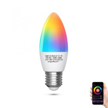 LED RGBW Zatemnitvena žarnica C37 E27/7W/230V 3000-6500K Wi-Fi - Aigostar