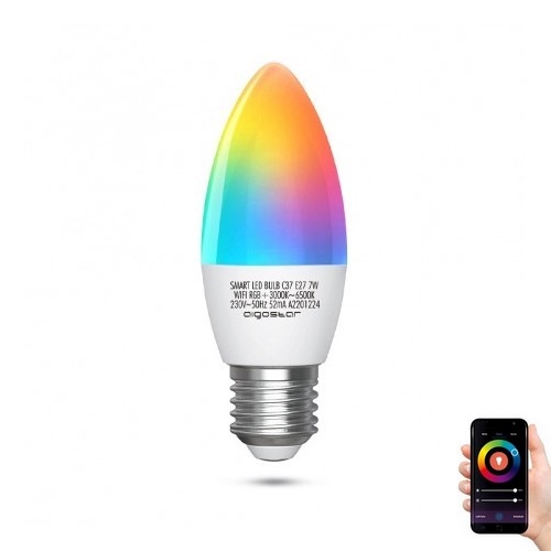 LED RGBW Zatemnitvena žarnica C37 E27/7W/230V 3000-6500K Wi-Fi - Aigostar