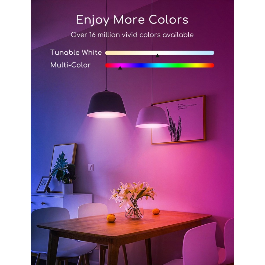 LED RGBW Zatemnitvena žarnica C37 E27/7W/230V 3000-6500K Wi-Fi - Aigostar