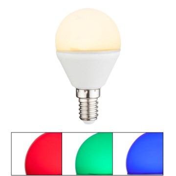 LED RGBW Zatemnitvena žarnica E14/4,9W/230V 2700K + Daljinski upravljalnik - Globo