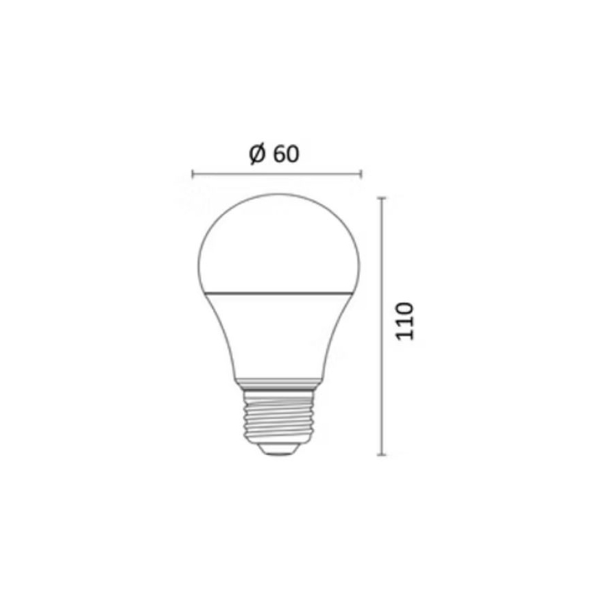 LED RGBW Zatemnitvena žarnica E27/8,5W/230V 3000-6500K Wi-Fi - Reality