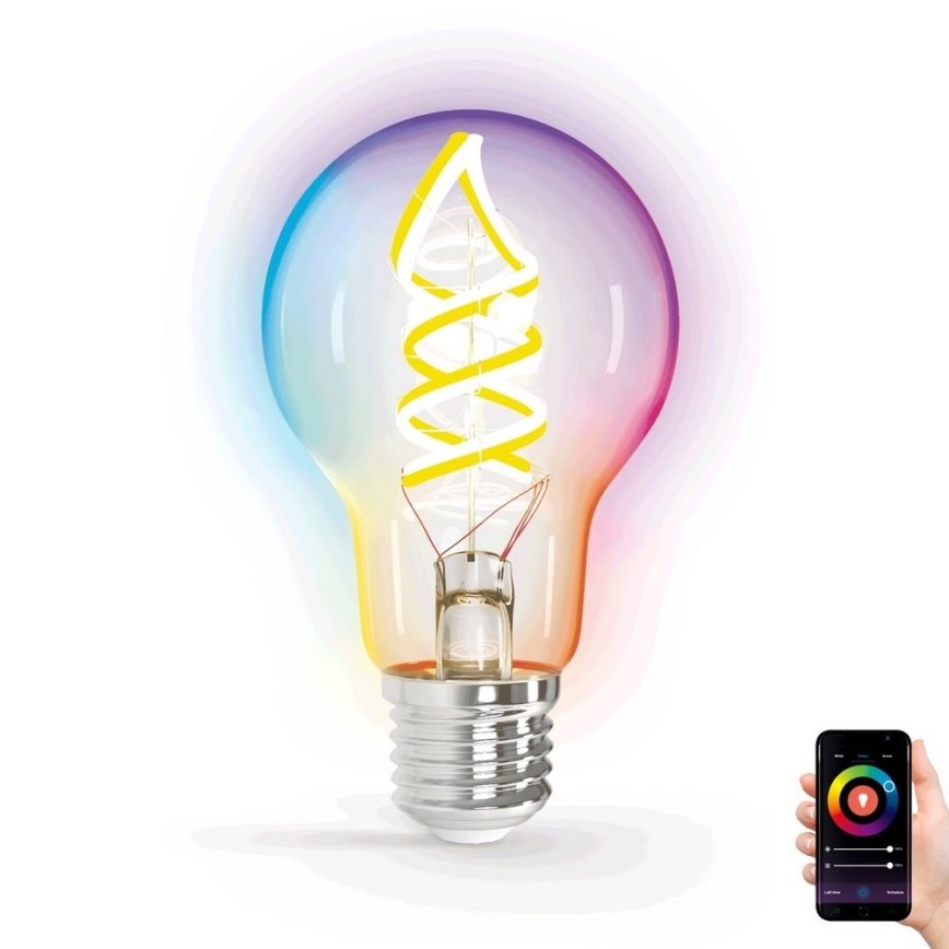 LED RGBW Zatemnitvena žarnica FILAMENT A60 E27/4,9W/230V 2700K Wi-Fi - Aigostar