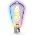 LED RGBW Zatemnitvena žarnica FILAMENT MESH Smart ST64 E27/4,9W/230V 2700-6500K - Aigostar