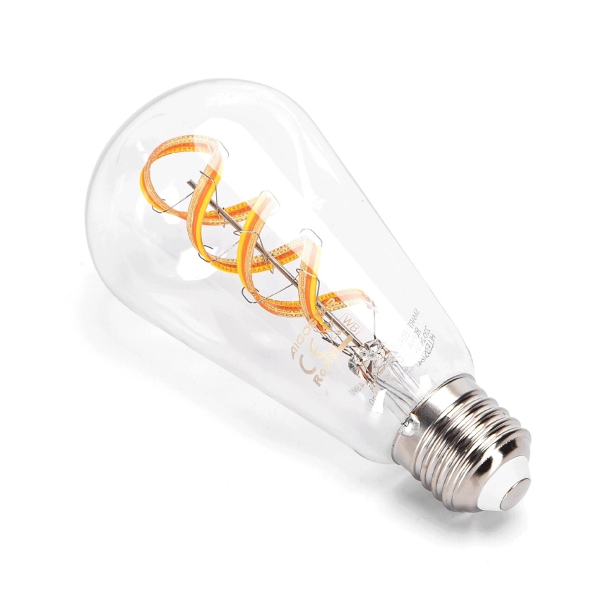 LED RGBW Zatemnitvena žarnica FILAMENT ST64 E27/4,9W/230V 2700-6500K Wi-Fi - Aigostar