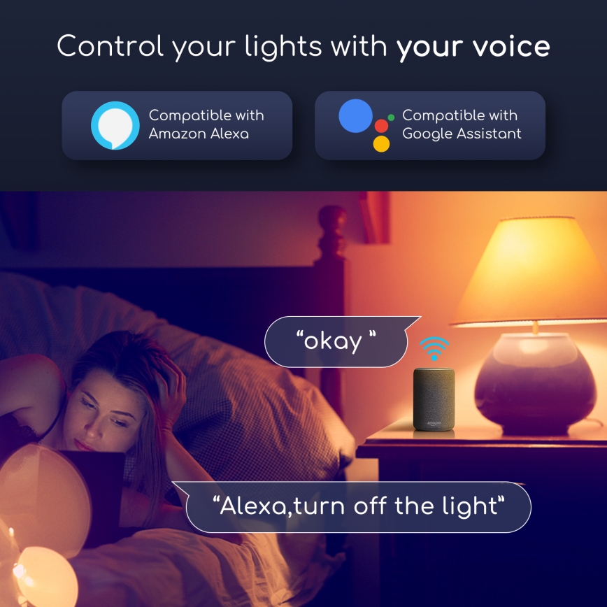 LED RGBW Zatemnitvena žarnica G45 E14/7W/230V 3000-6500K Wi-Fi - Aigostar