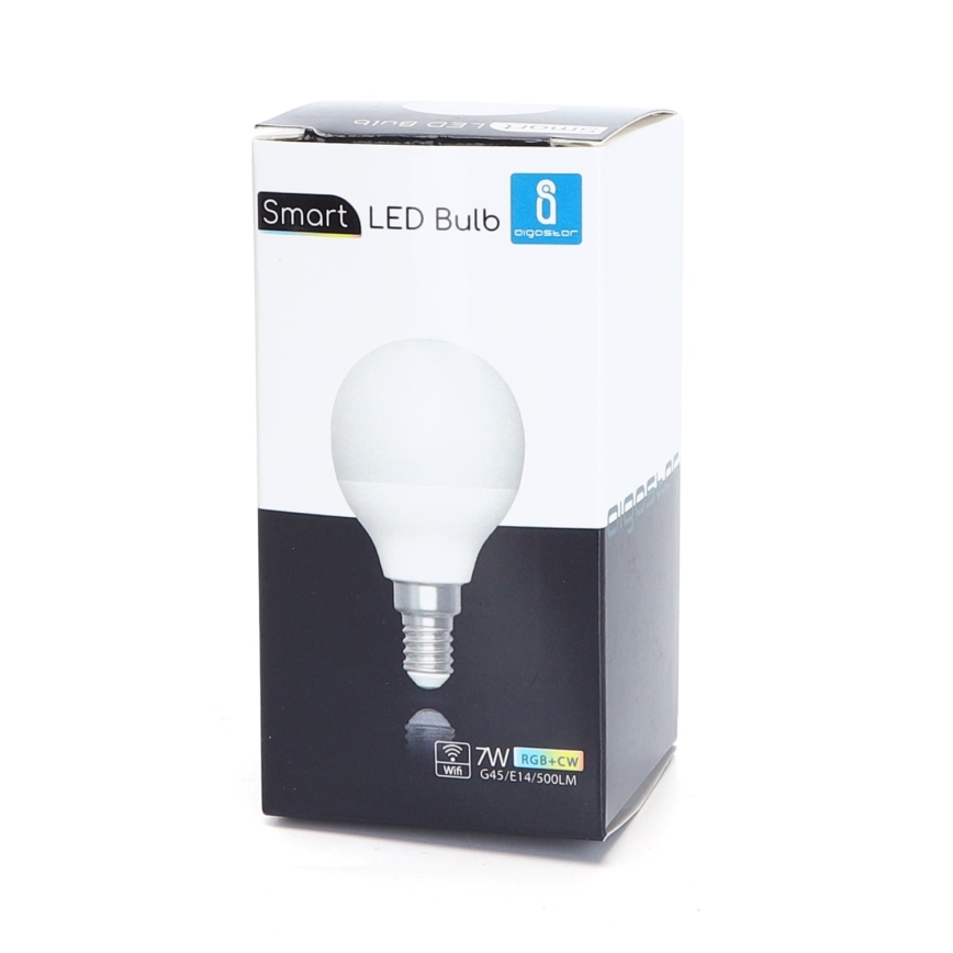 LED RGBW Zatemnitvena žarnica G45 E14/7W/230V 3000-6500K Wi-Fi - Aigostar