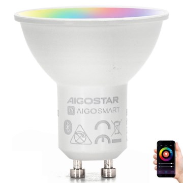 LED RGBW Zatemnitvena žarnica GU10/4,9W/230V 2700-6500K - Aigostar