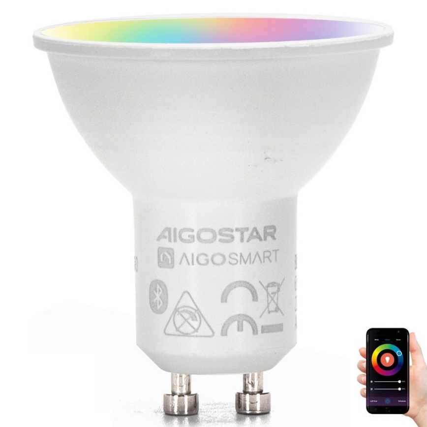 LED RGBW Zatemnitvena žarnica GU10/4,9W/230V 2700-6500K - Aigostar