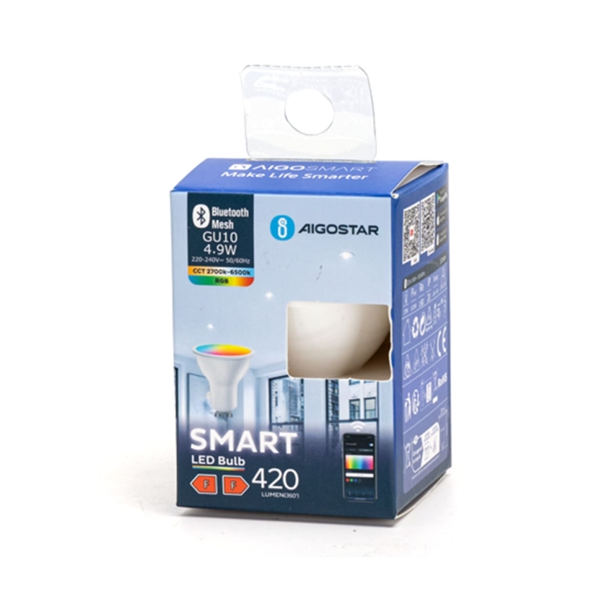 LED RGBW Zatemnitvena žarnica GU10/4,9W/230V 2700-6500K - Aigostar