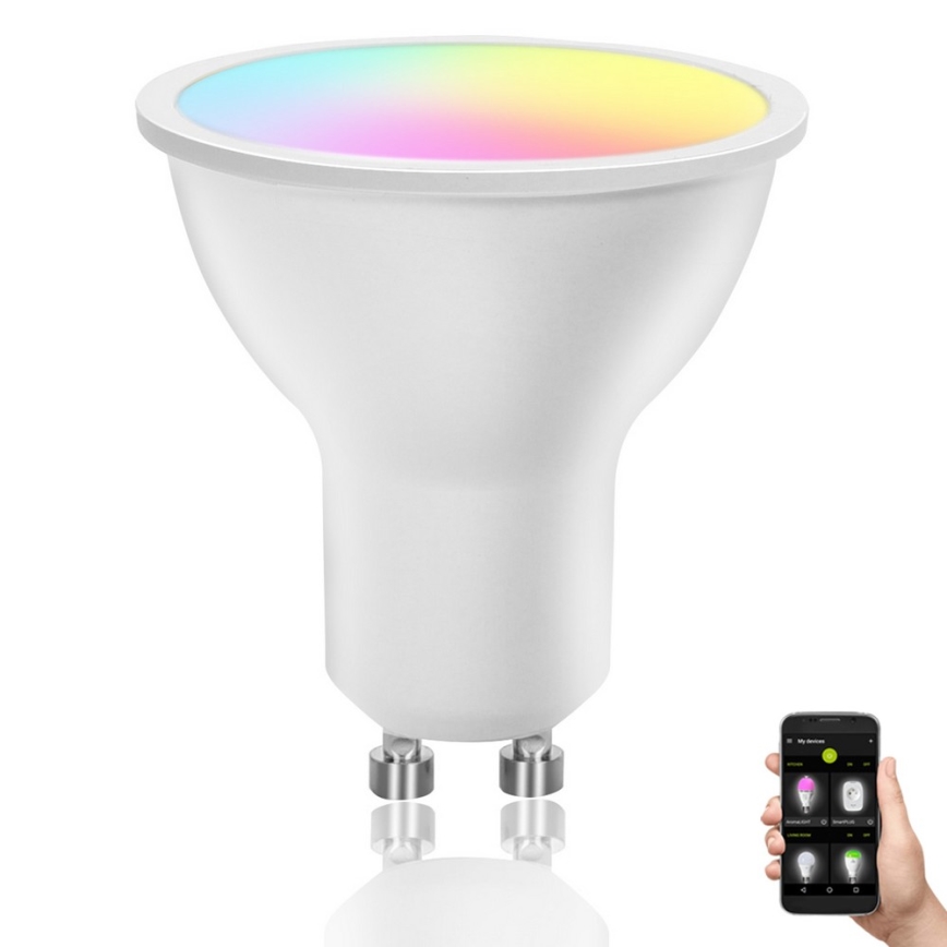 LED RGBW Zatemnitvena žarnica GU10/4,9W/230V 2700-6500K Wi-Fi - Aigostar