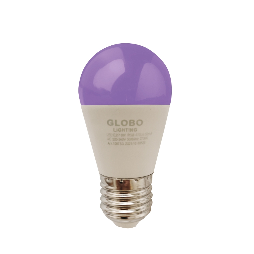 LED RGBW Zatemnitvena žarnica E27/6W/230V 3000K + Daljinski upravljalnik - Globo