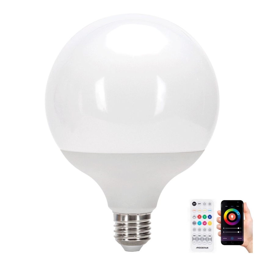 LED RGBW Zatemnitvena žarnica MESH G120 E27/18W/230V 6500K + Daljinski upravljalnik - Aigostar