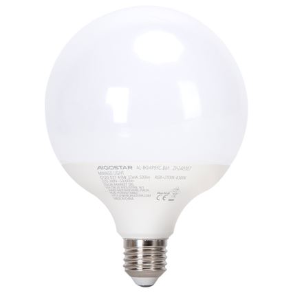 LED RGBW Zatemnitvena žarnica MESH G120 E27/4,9W/230V 2700-6500K + Daljinski upravljalnik - Aigostar