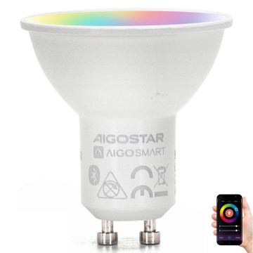 LED RGBW Zatemnitvena žarnica MESH Smart GU10/6,5W/230V 2700-6500K - Aigostar