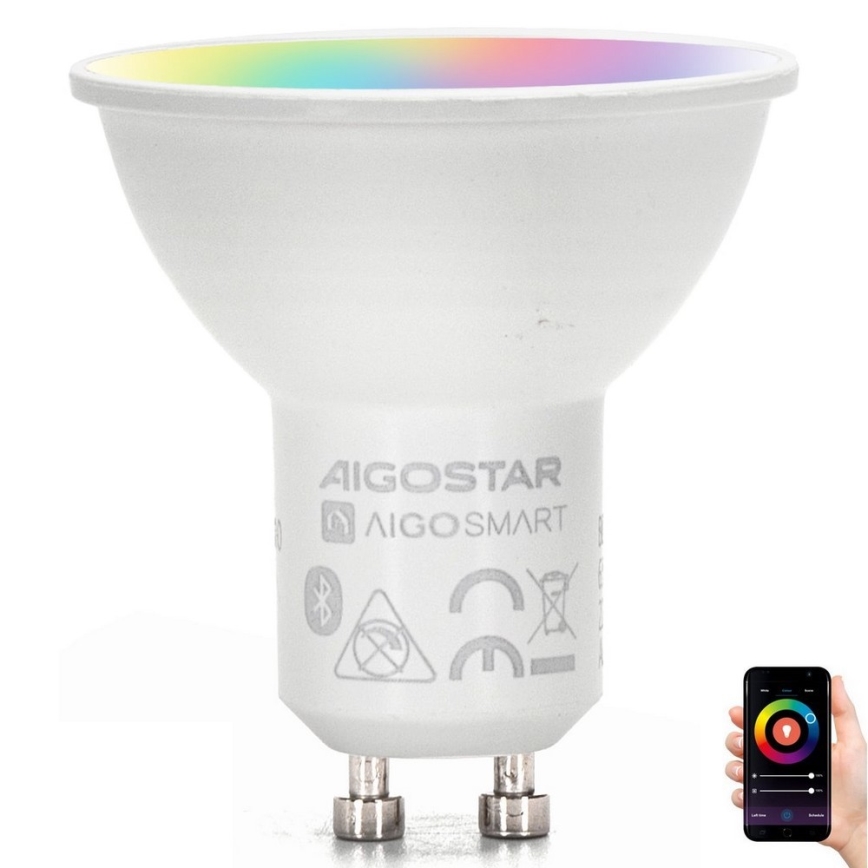 LED RGBW Zatemnitvena žarnica MESH Smart GU10/6,5W/230V 2700-6500K - Aigostar