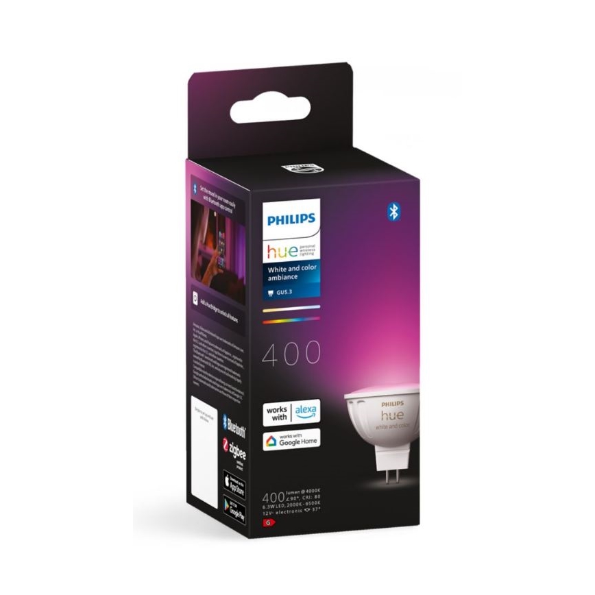 LED RGBW Zatemnitvena žarnica Philips Hue White And Color Ambiance GU5,3/MR16/6,3W/12V 2000-6500K