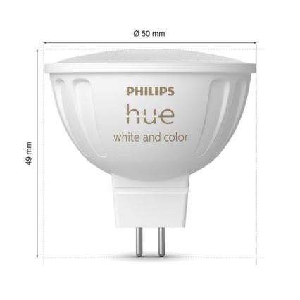 LED RGBW Zatemnitvena žarnica Philips Hue White And Color Ambiance GU5,3/MR16/6,3W/12V 2000-6500K