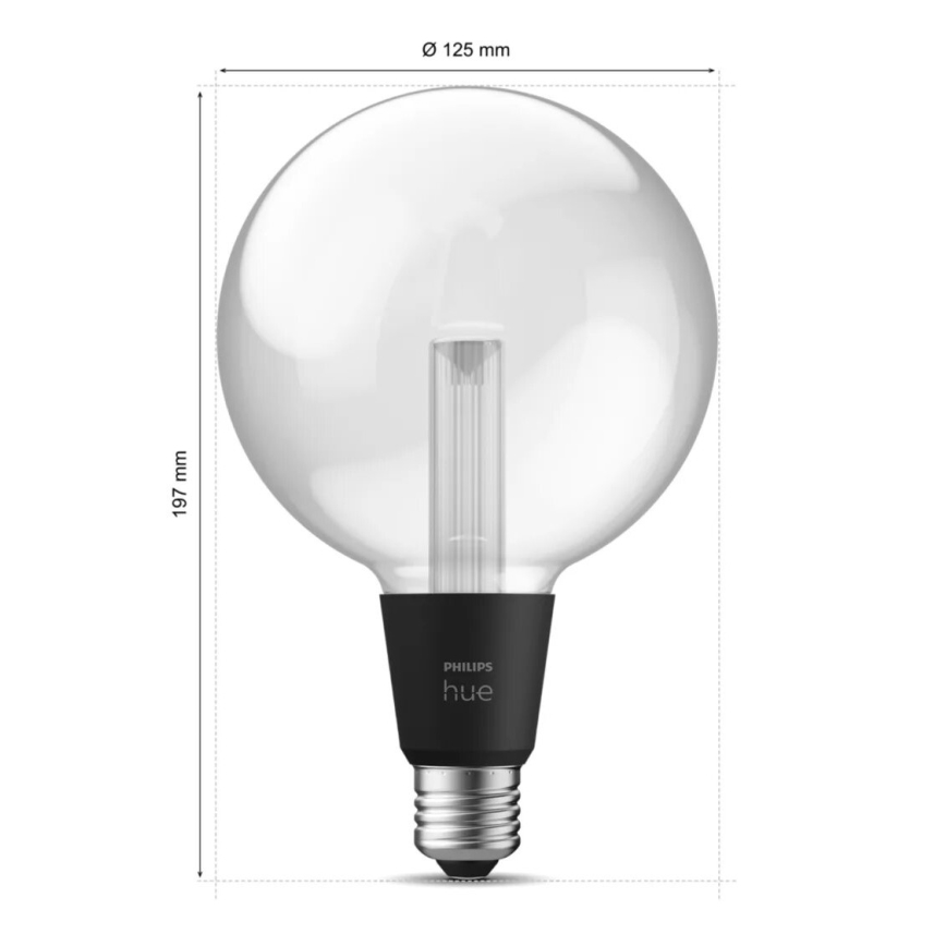 LED RGBW Zatemnitvena žarnica Philips Hue White And Color Ambiance G125 E27/6,8W/230V 2000-6500K