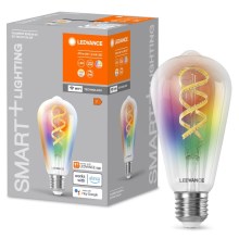 LED RGBW Zatemnitvena žarnica SMART+ FILAMENT EDISON ST64 E27/4,8W/230V 2700-6500K Wi-Fi - Ledvance