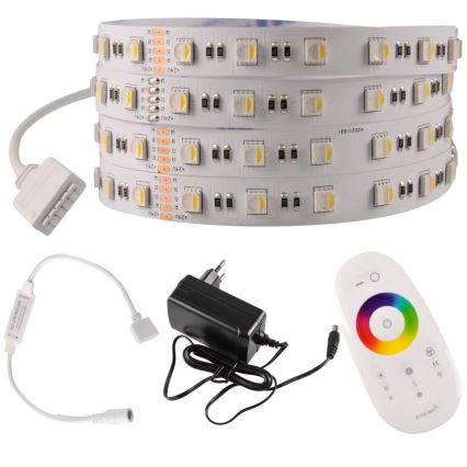LED RGBW Zatemnitveni trak 3m LED/22W/24/230V + Daljinski upravljalnik