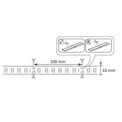 LED RGBW Zatemnitveni zunanji trak 5m LED/24W/12V IP65