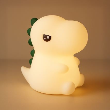 LED RGBW otroška nočna lučka DINO na dotik, polnilna z nastavljivo svetlostjo LED/1W/5V 1200 mAh