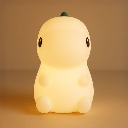 LED RGBW otroška nočna lučka DINO na dotik, polnilna z nastavljivo svetlostjo LED/1W/5V 1200 mAh