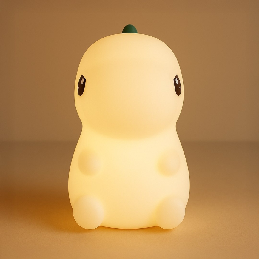 LED RGBW otroška nočna lučka DINO na dotik, polnilna z nastavljivo svetlostjo LED/1W/5V 1200 mAh