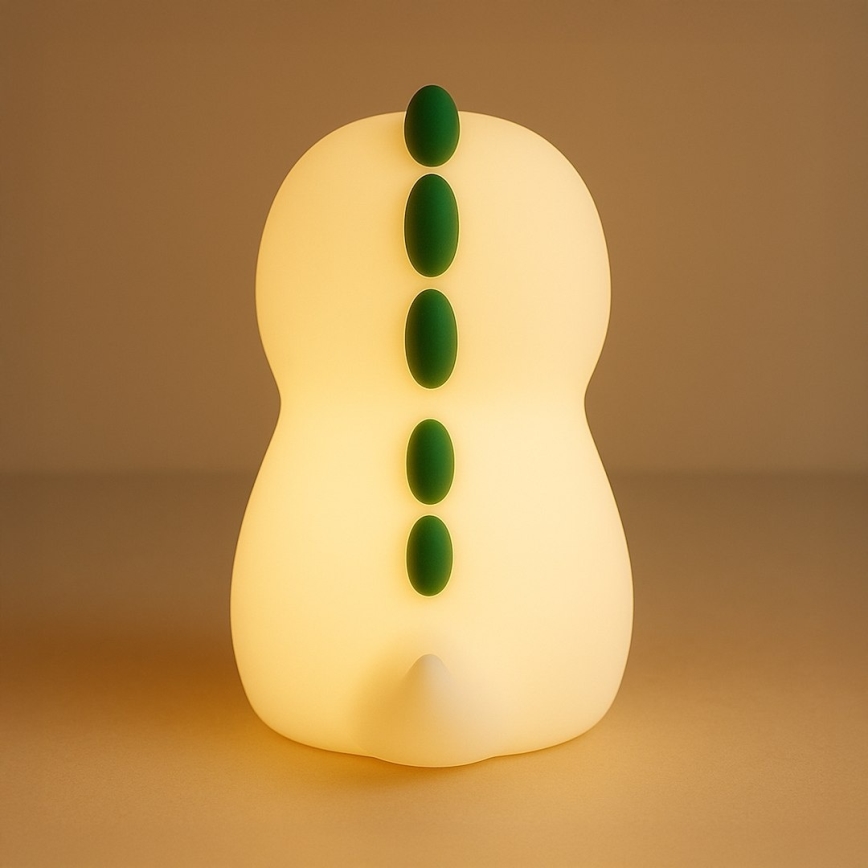 LED RGBW otroška nočna lučka DINO na dotik, polnilna z nastavljivo svetlostjo LED/1W/5V 1200 mAh
