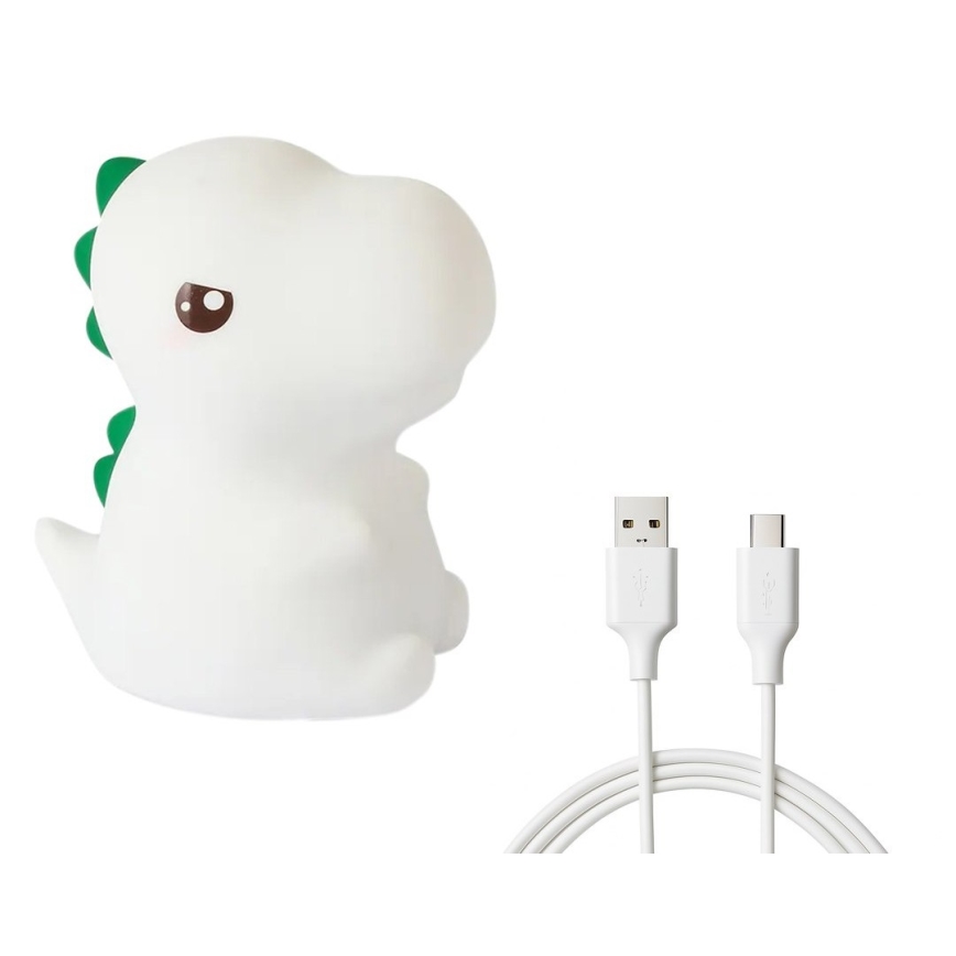 LED RGBW otroška nočna lučka DINO na dotik, polnilna z nastavljivo svetlostjo LED/1W/5V 1200 mAh