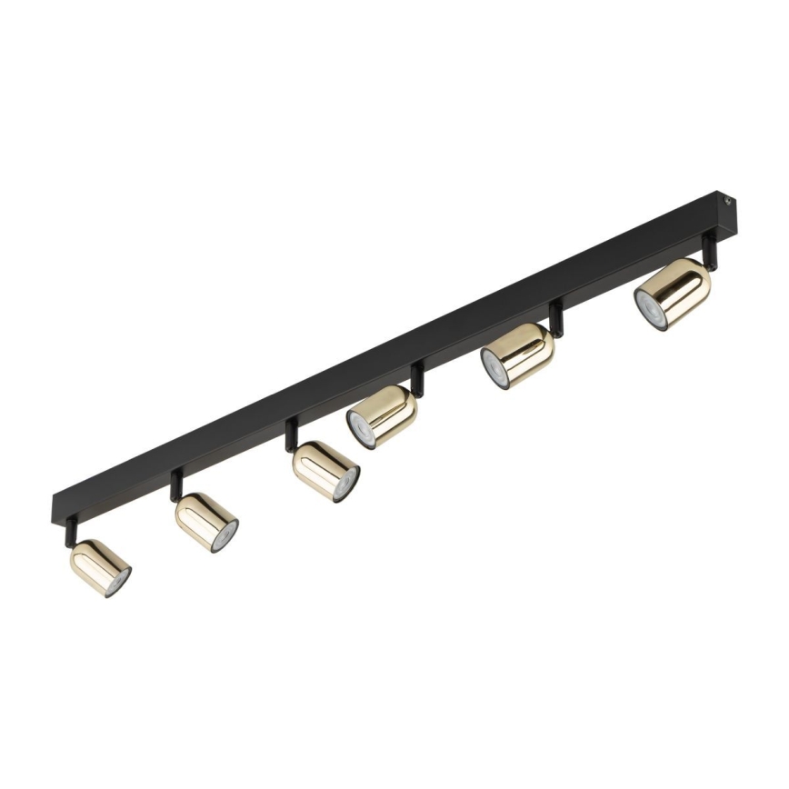 LED RGBW zatemnjevalna točkovna svetilka TOP 6xGU10/6,5W/230V 2700-6500K črna/zlata