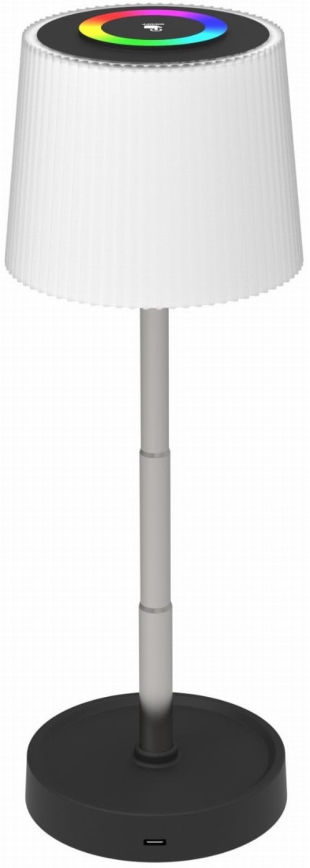 LED RGBW zatemnjevalna zunanja polnilna namizna svetilka LED/2W/5V IP44 1200 mAh siva
