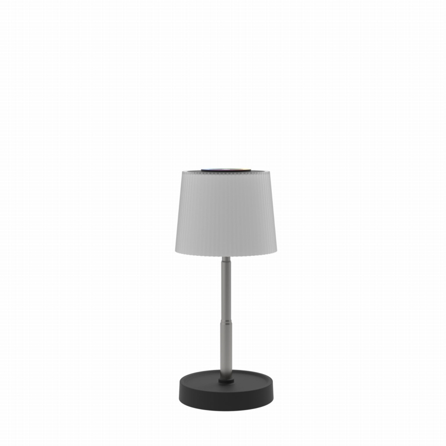 LED RGBW zatemnjevalna zunanja polnilna namizna svetilka LED/2W/5V IP44 1200 mAh siva