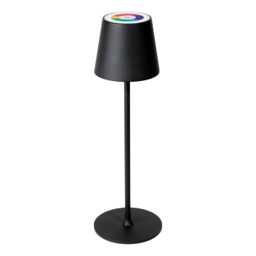 LED RGBW zatemnjevalna zunanja polnilna svetilka LED/1,5W/4000 mAh 3000K IP44 črna