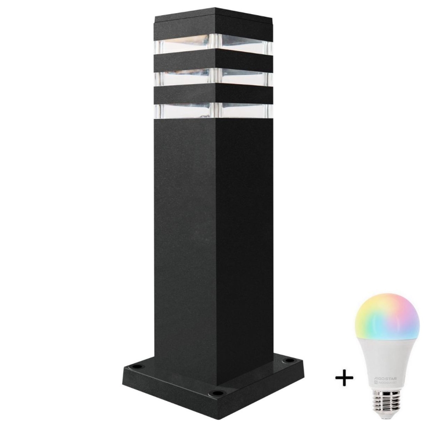 LED RGBW zatemnjevalna zunanja svetilka TEKSAS 1xE27/12W/230V 2700-6500K Wi-Fi 44 cm IP44 antracit