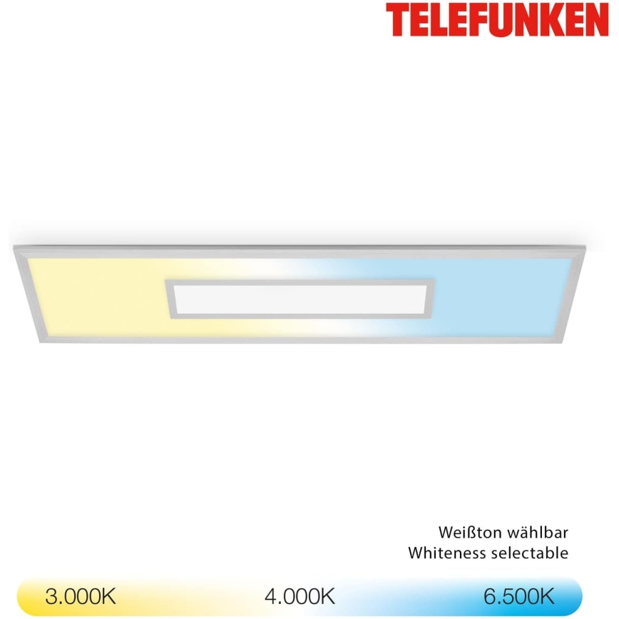 LED RGBW zatemljiv panel LED/20W/230V 3000-6500K 25x100 cm srebrna + daljinski upravljalnik