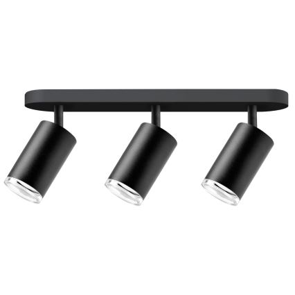 LED RGBW zatemnljivo kopalniško točkovno svetilo TURYN 3xGU10/4,8W/230V 3000K IP44 črna + daljinski upravljalnik